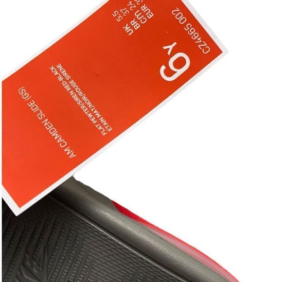 Nike Air Max Camden Slides Sandals Grey Red CZ4665-002 Size 6Y/ Womens 7.5 NWT - Picture 6 of 6